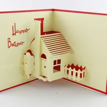 Qubiclife день рождения прекрасный дом 3D стерео карта креативный корейский пользовательский трафарет