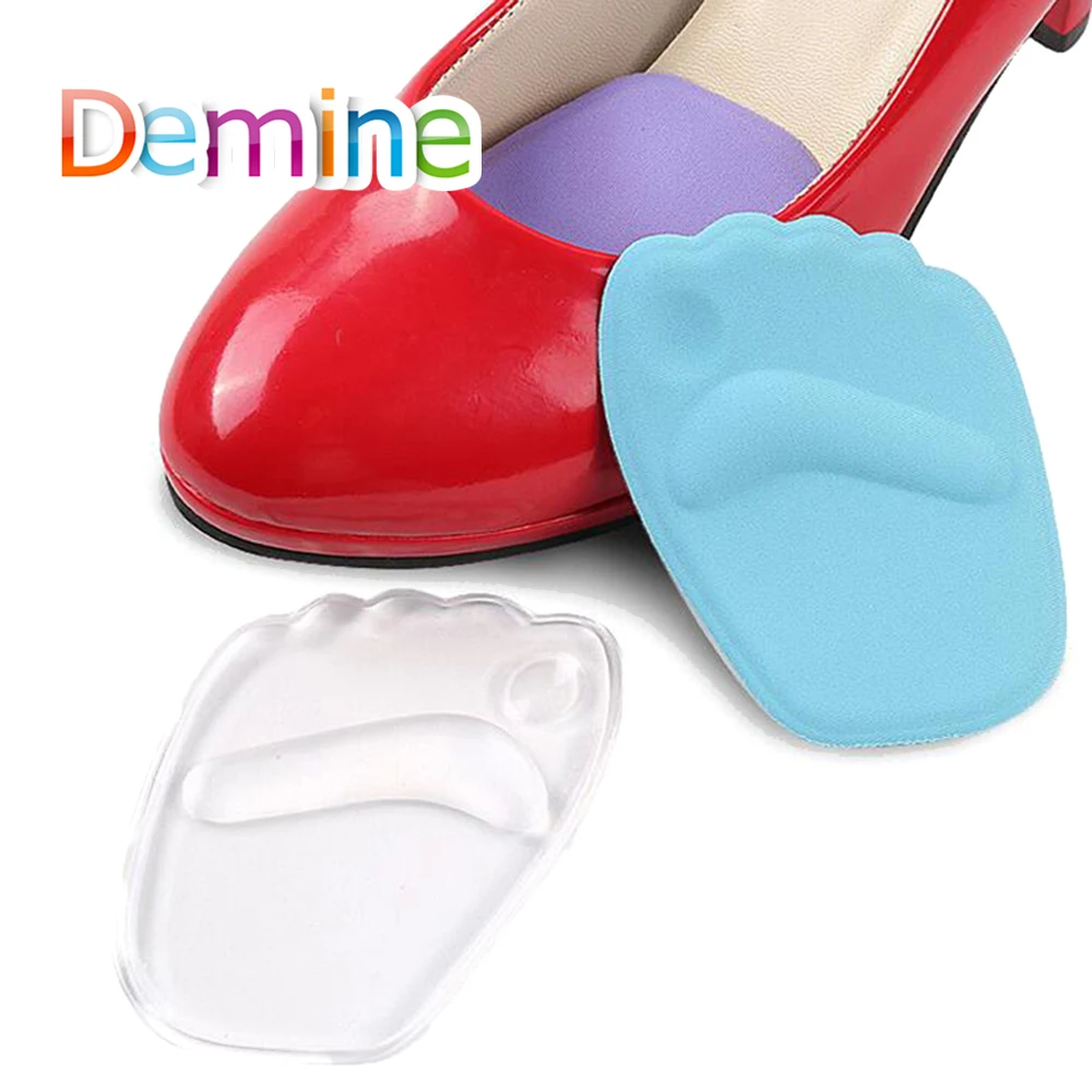 

Demine 3D Silicone Gel Forefoot Pad for Women High Heels Inserts Front Insoles Reduces Friction Massage Foot Care Shoes Pads