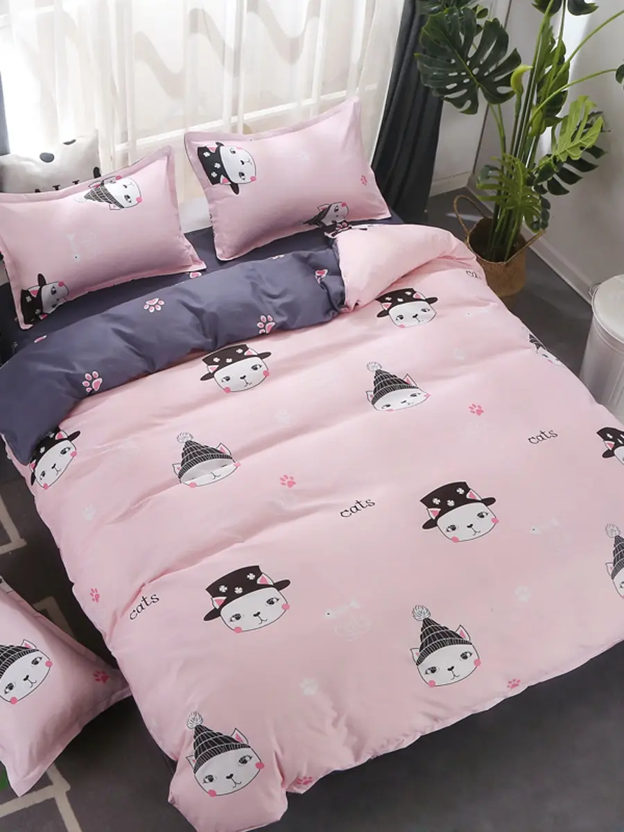 

Duvet Cover Set Durable Fashion Simple Soft Cozy Cute Animals Pattern Home Linens