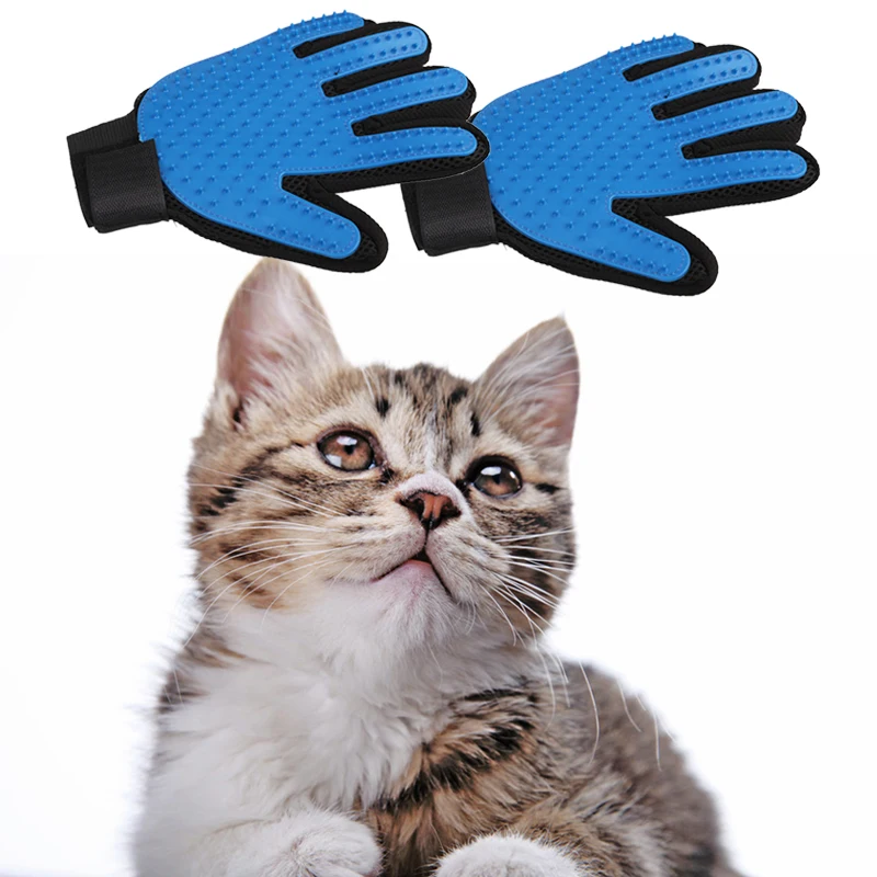 

Pet Cat Cleaning Brush Dog Fur Blush Hair Smoothing Comb Rubber Paws Pattern Glove Pet Grooming Glove Washing Bathing Comb