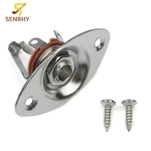 6.35mm Oval Style Electric Bass Guitar Jack Output Input Socket Cover Plate With 2 Mounting Screws Guitar Accessories 3 Color