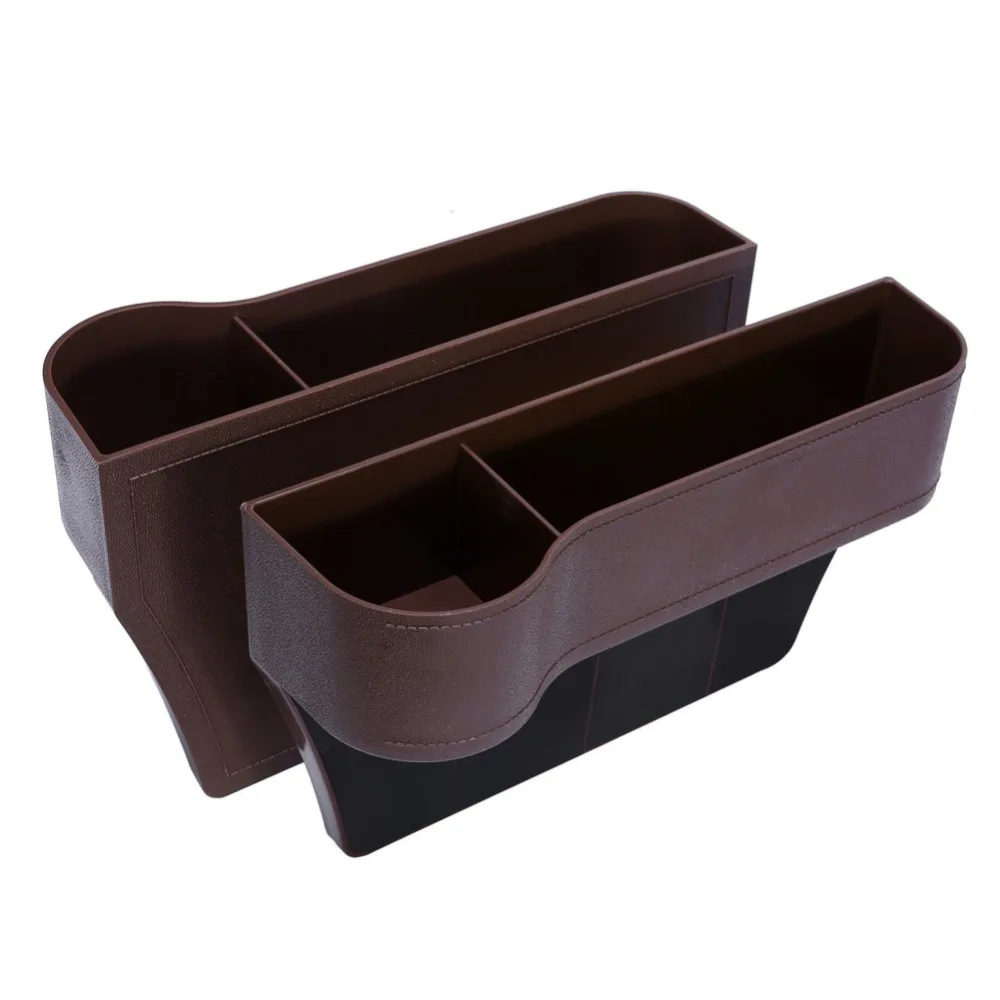 

Car Seat Crevice Gaps Storage Box ABS Plastic Auto Drink Pockets Organizers Universal Size Seats Interior Accessories