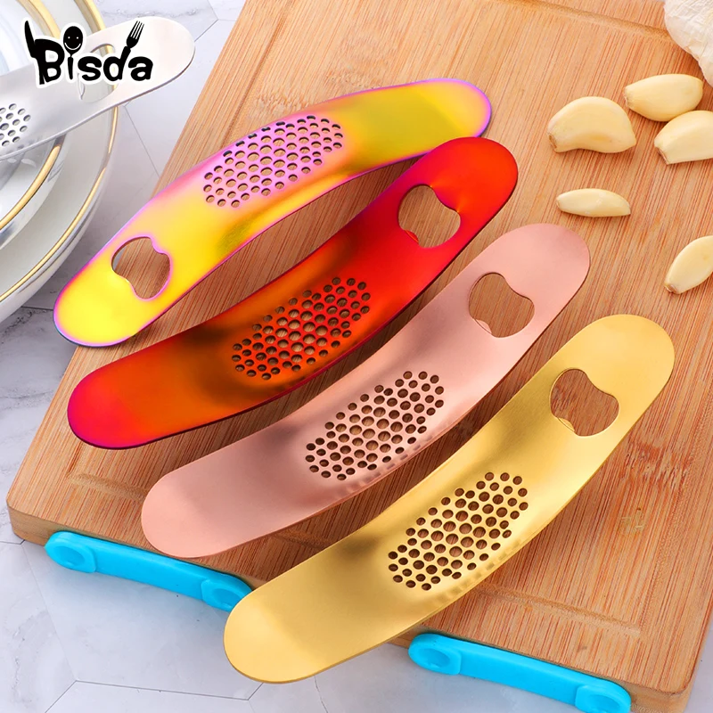 

Stainless Steel Garlic Presses Beer Bottle Opener Manual Chopping Garlic Tools Curve Vegetable Tool Kitchen Gadgets