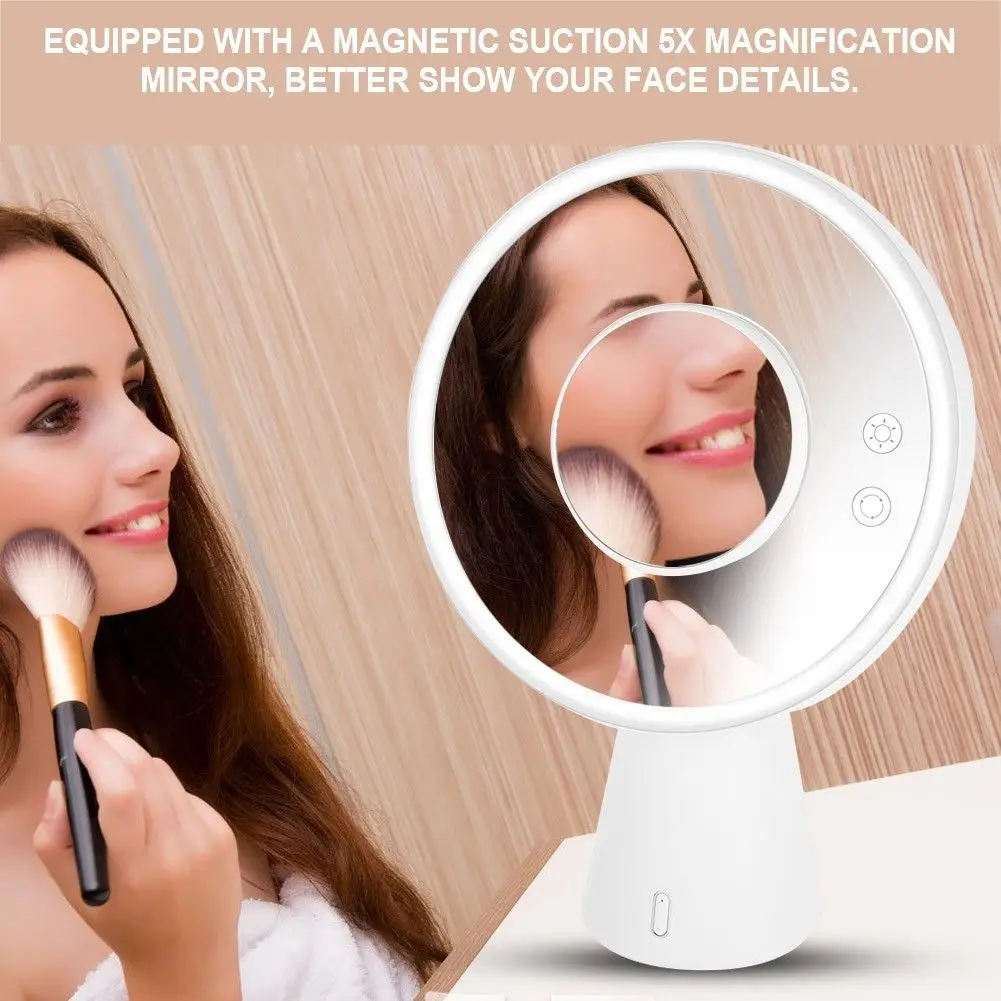  Multifunctional LED Makeup Mirror Lamp Magnify Light up with Bluetooth Audio Table Lamp USB Charger