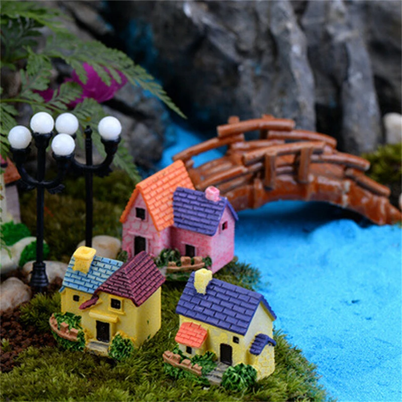 DIY Miniature Fairy Garden Craft Resin House Micro Landscape Decor In_WK 