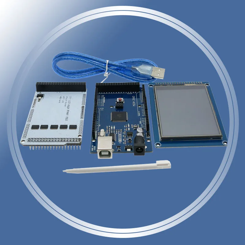 

Free shipping! 3.2" TFT LCD Touch + TFT 3.2 inch Shield + Mega 2560 R3 with usb cable for Arduino kit