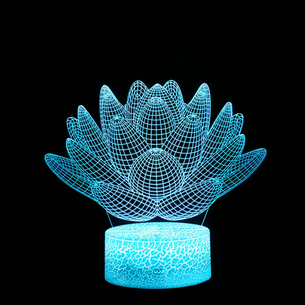 

3d lamp Remote control LED Night light 3D lamp Decorative lights for room With 7 Color Changing led Night light usb modern