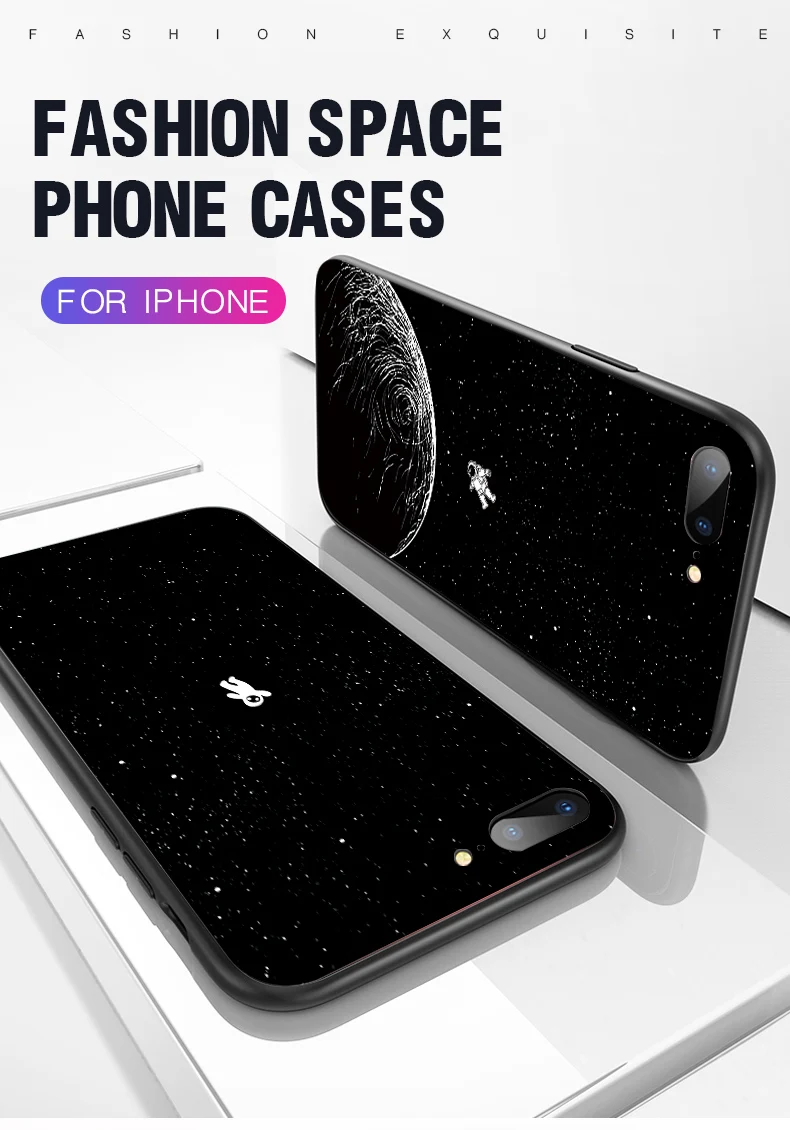 IIOZO космические Мягкие силиконовые чехлы для телефонов iphone 7 8X6 7plus XR XS Max Moon астронавт простая матовая тонкая задняя крышка