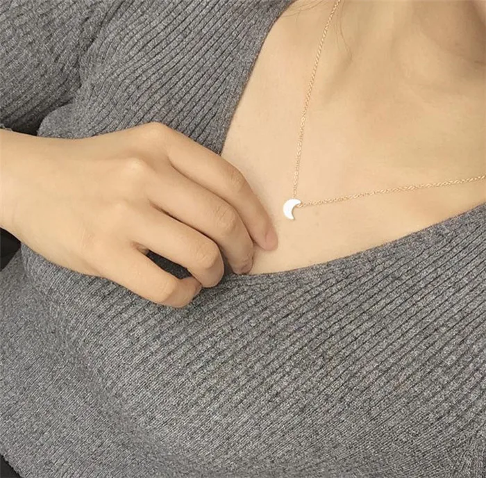 B032 версия мода звезды и луна сердце ожерелье короткие ключицы цепи модные