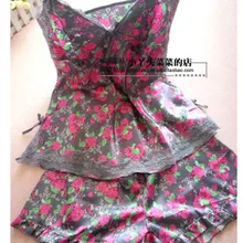 Сексуальный пижамный комплект для женщин, набор для сна с глубоким v-образным вырезом, сексуальные шорты на бретельках, домашняя пижама, женские пижамные комплекты