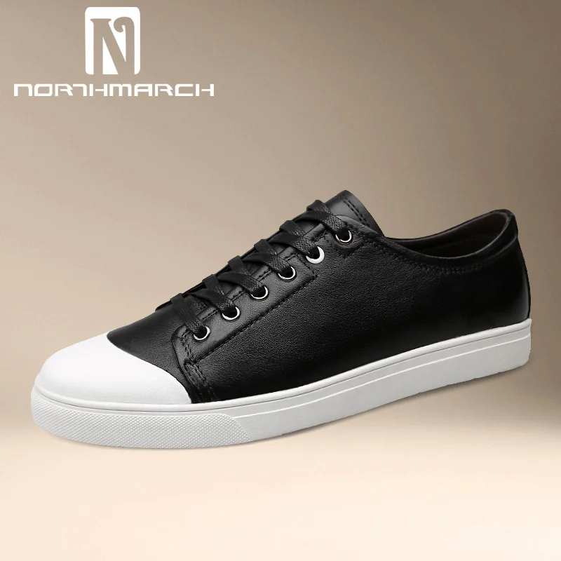 NORTHMARCH Fashion Shoes Summer Mens Genuine Leather Shoes Men High Quality Comfortable Lace-Up Men Casual Shoes Moccasins Men