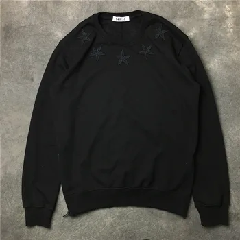 

New 2017 Baolideng Men Embroidery Star zipper Hoodies Hoody hooded Sweatshirts velvet Cotton Drake Thicken Fleece #E44