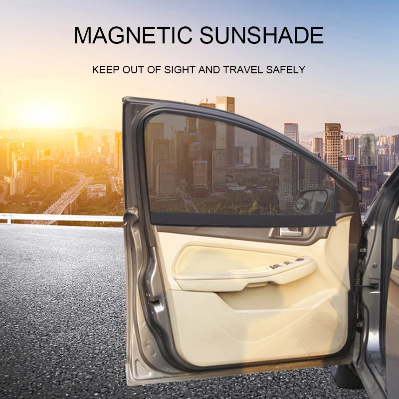 

Magnetic Car Window Sunshade Curtain Mesh Auto Front Back Sun Visors Windshield Sunshades Block Cover Car Protection Sun Shade