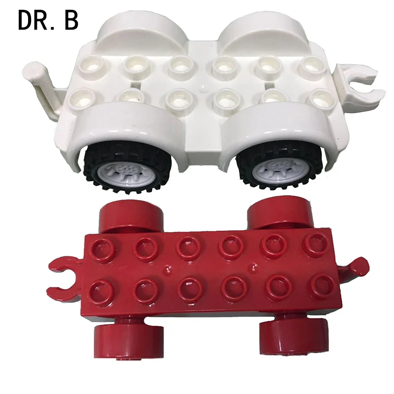 

Large Particles Building Blocks Set Vehicle Accessory DIY Toys For Children Compatible Bricks Education Cars Gifts