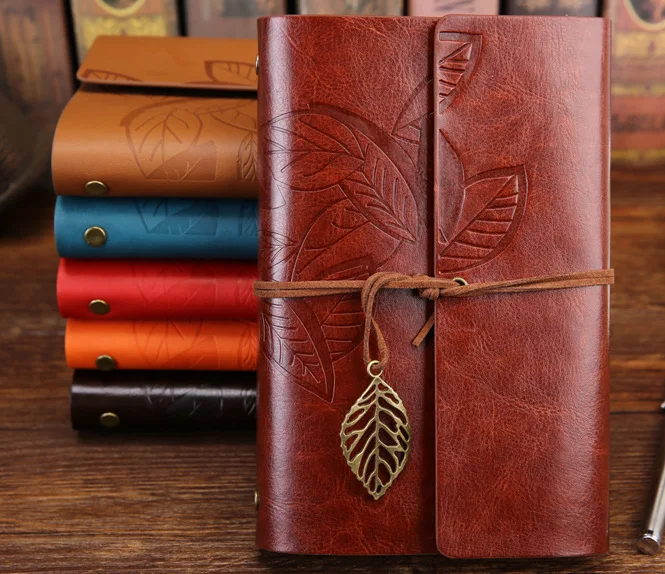Винтажная записная книжка JUGAL для путешественника из крафт-бумаги, пустая записная книжка, записная книжка для путешественника, книга-блокнот, кожаный дневник - Цвет: brown1