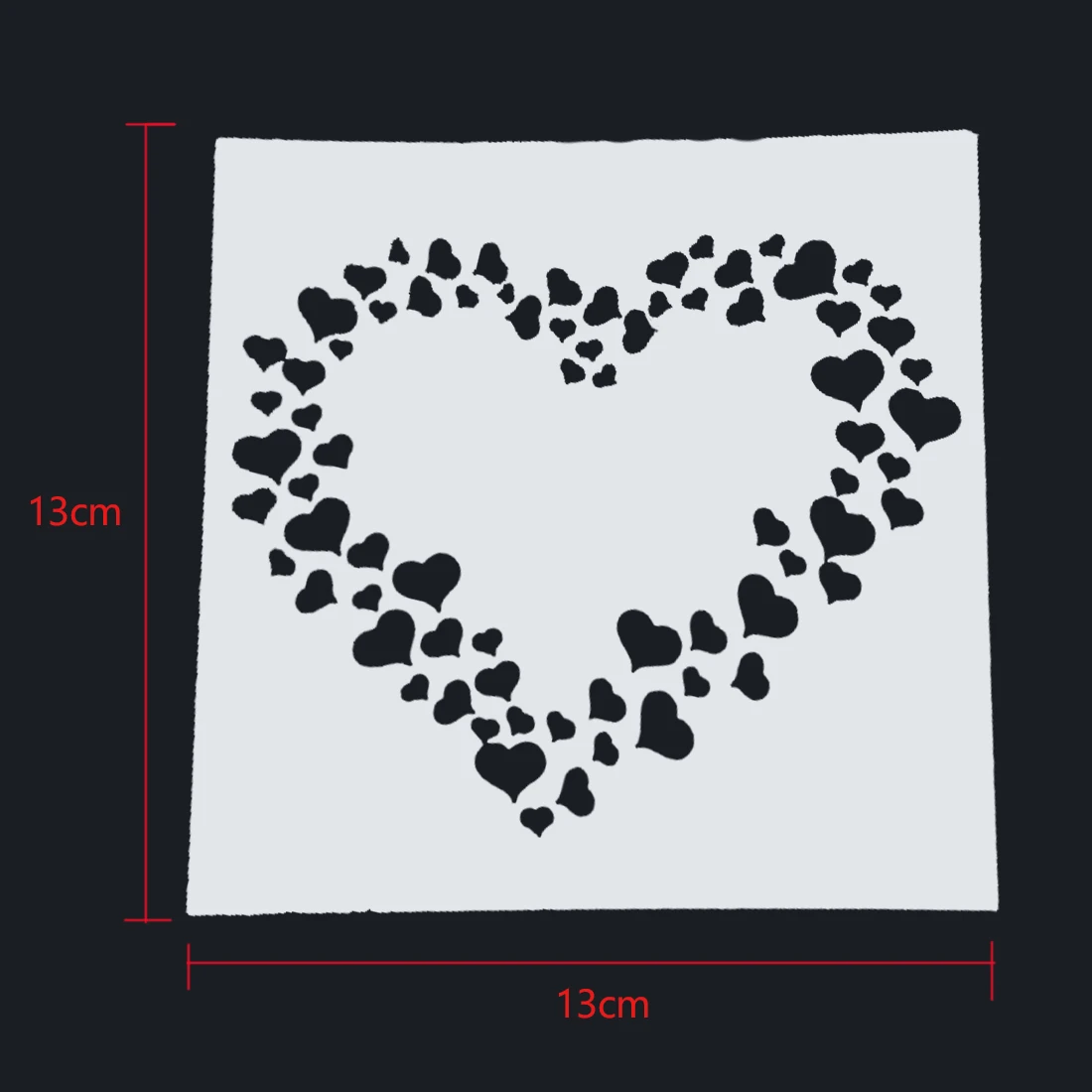 detail feedback questions about plastic cake foam spray template fancy heart stencils