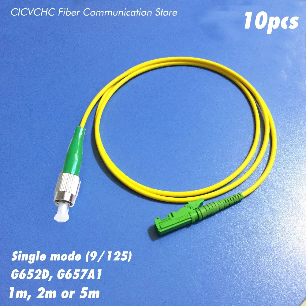 

10pcs LSH(E2000)/APC-FC/APC Fiber Patchcord-Single mode G652D or G657A1-1m, 2m or 5m-3.0mm Cable / Jumper