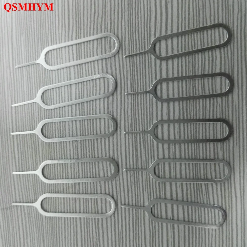 

QSMHYM 10pcs Universal New Sim Card Tray Remover Eject Pin Key Open Tool Ejector For iPhone Xiaomi Huawei Phones