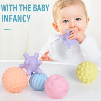 

6pcs / set Baby Toy Ball Set Develop Baby Tactile Senses Toy Baby Touch Hand Ball Toy Baby Training Ball Massage Soft ball