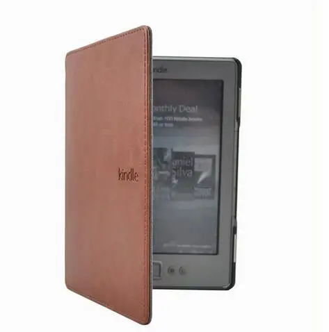 Capa de couro para Amazon Kindle, E-Book
