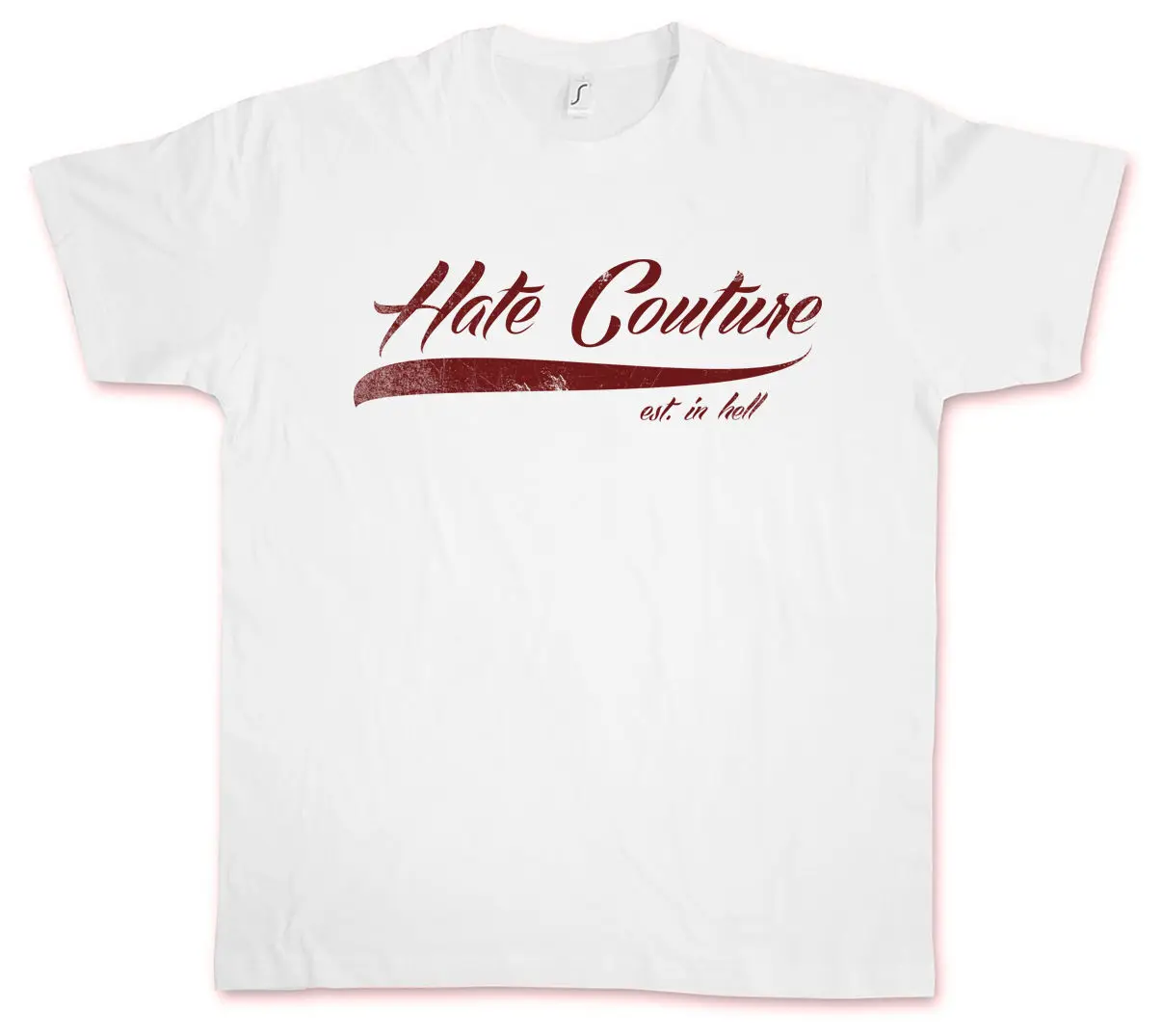 

Men's High Quality Tees TATTOO LETTERS 83 II HC HATE COUTURE T-SHIRT Rockabilly Redneck Rebel FTW Shirt O-Neck Teenage T-Shirt