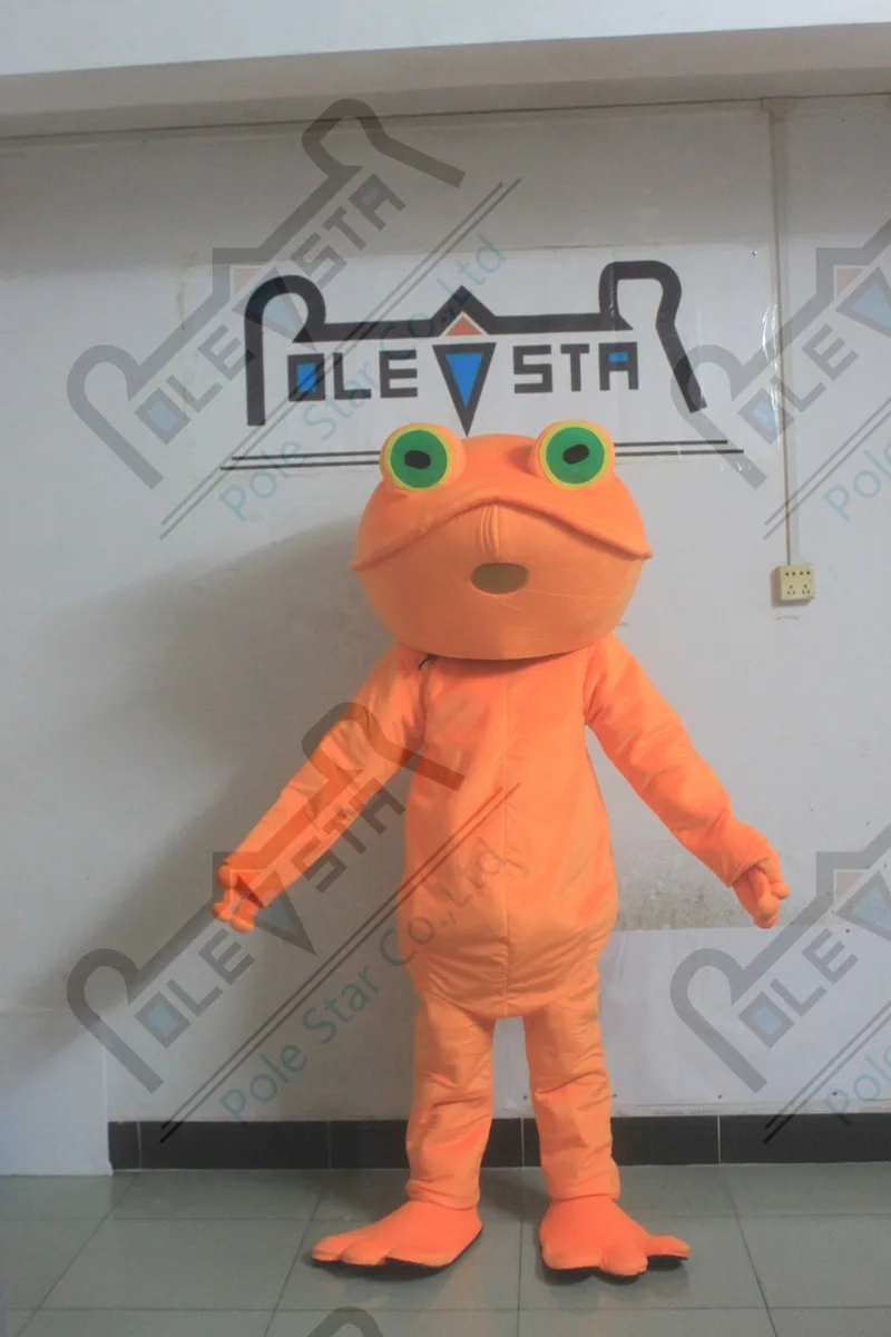 

new full orange frog mascot costumes red eyes tree frog costumes
