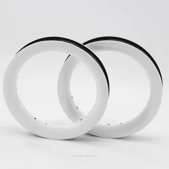 

2Pcs Newest white 12 inch 25mm Slide car scooter push bike full carbon fibre bicycle wheels carbon clincher rims 12er Free ship