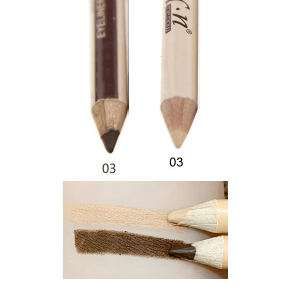2 в 1 водонепроницаемый карандаш для бровей+ консилер для лица карандаш основа карандаш контур Des Yeux коричневый телесный Косметика Макияж - Цвет: 3