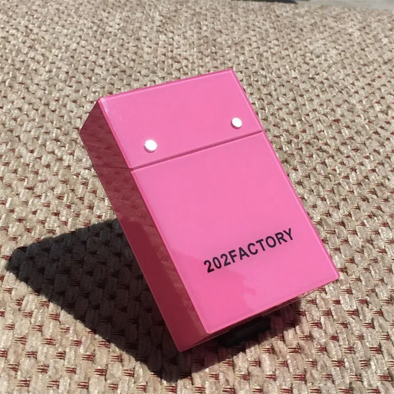 

Pink Fashion Cigarette Box Women Thick Rod Cigarette Case Holiday Gift Free Shipping
