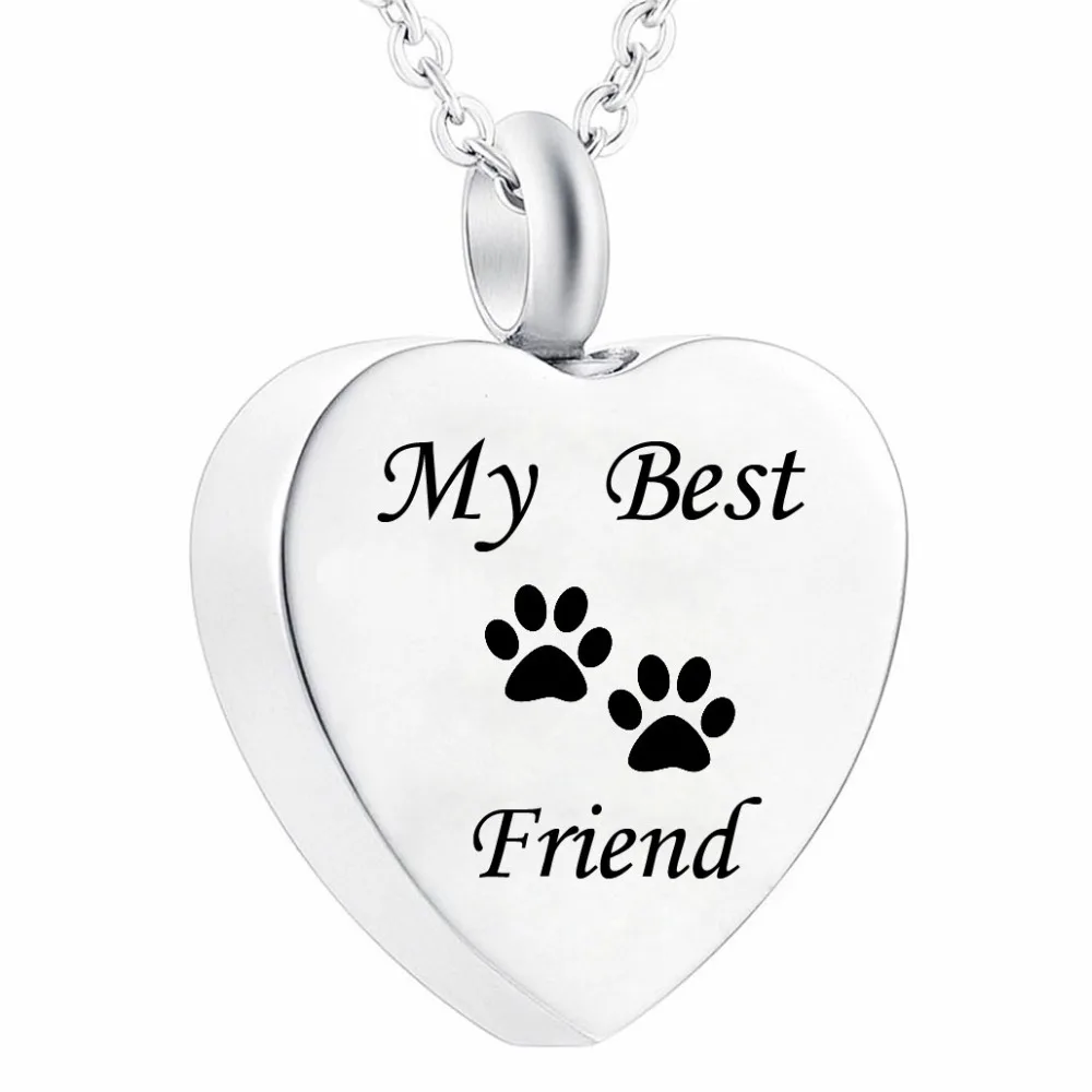My Best frien Pet Paw print Waterproof ожерелье с кремационной урной ювелирные изделия из
