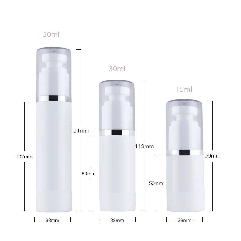 50ml X 20 empty airless cream pump bottle for cosmetics, 50g plastic