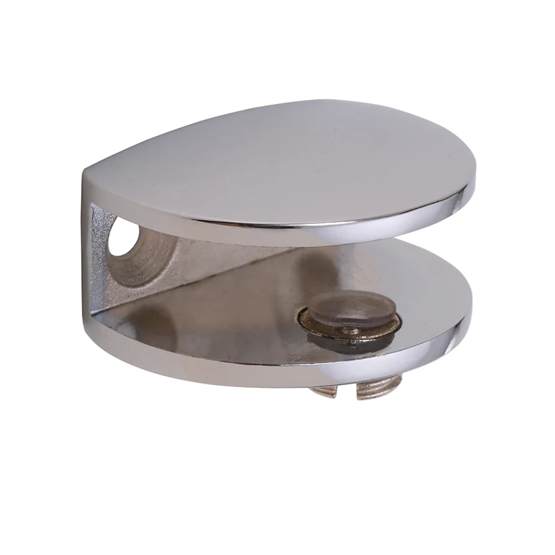 4 pcs Zinc Alloy Chrome 5-12 MM Shelf Support Heavy Duty Glass Shelf Clips glass shelf clamp holder glass fasteners