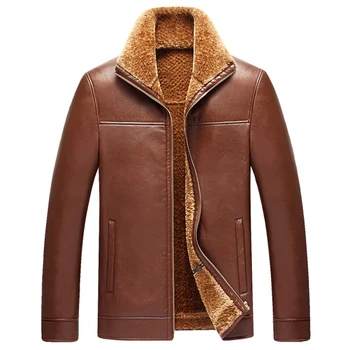 

Mens Fur Lined Leather Jacket By Air Winter Business Style Mens Fur Leather Jackets Nice Mens Bomber Jacket with Fur Collar C230