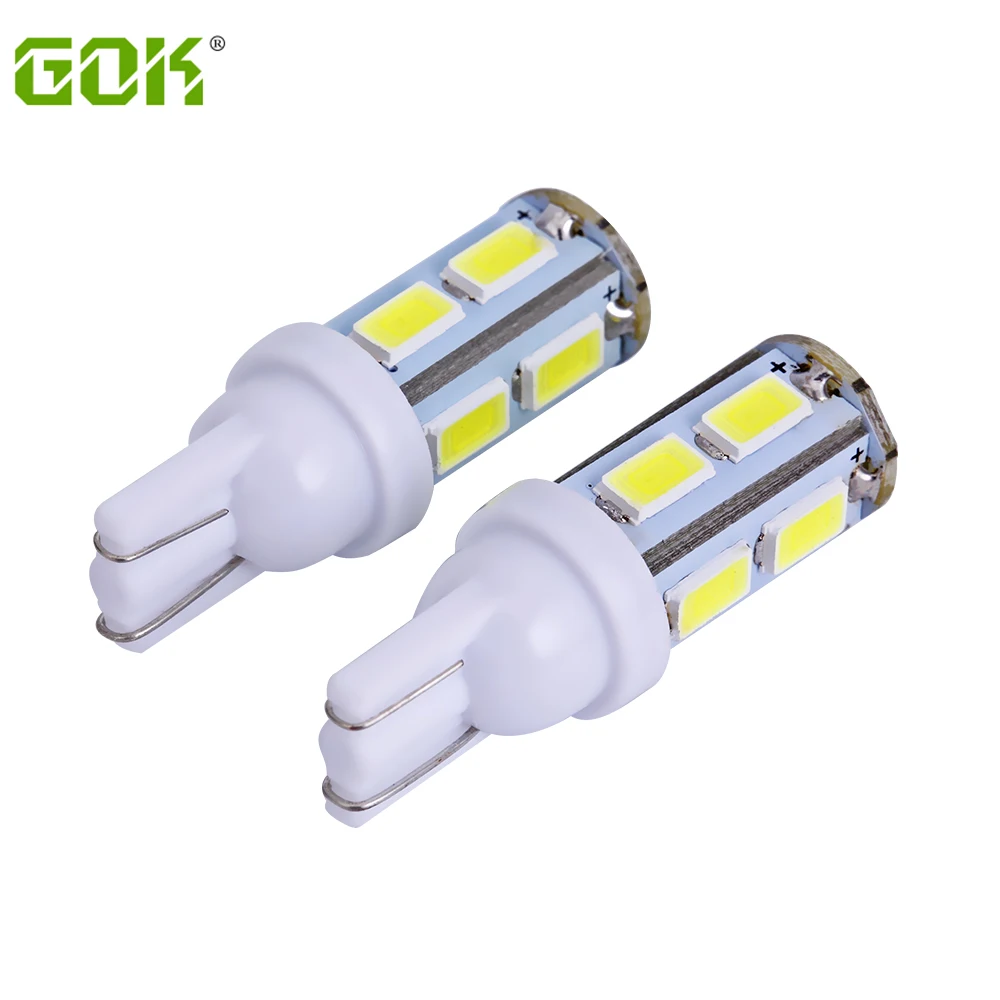 10 шт./лот T10 w5w led t10 9SMD 5630 5730 Автомобильные светодиодные лампы 9LED клиновидная