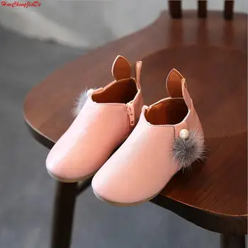 

Fashion Toddler Baby Gir Ears Girls Boots Children's Shoes Toddler Baby Girls Ball Sneaker Boot Zipper Casual Shoe