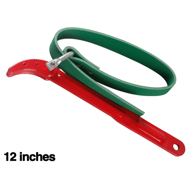 

12 "belt type car engine oil fuel filters wrenchs tools box Filter wrench for oil changing tool of auto Oil filter wrench