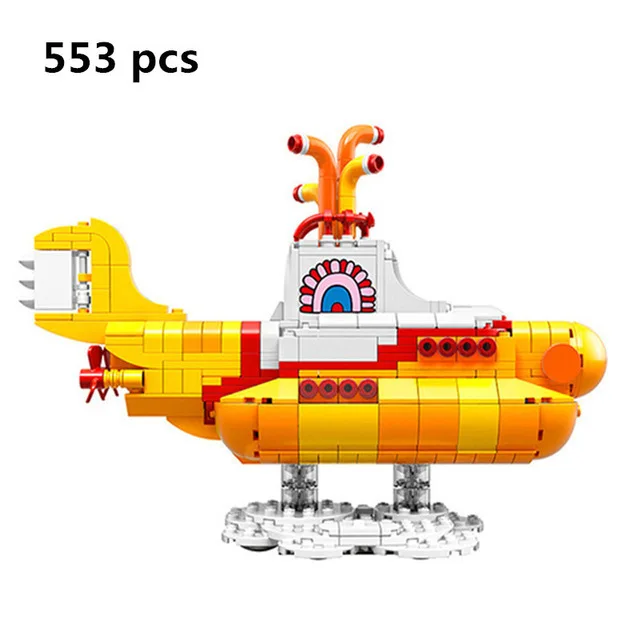 

[Jkela] 21012 The yellow boat Compatible Builder Brick Set 21306 submarine Building Blocks Model Educational Toys For Children