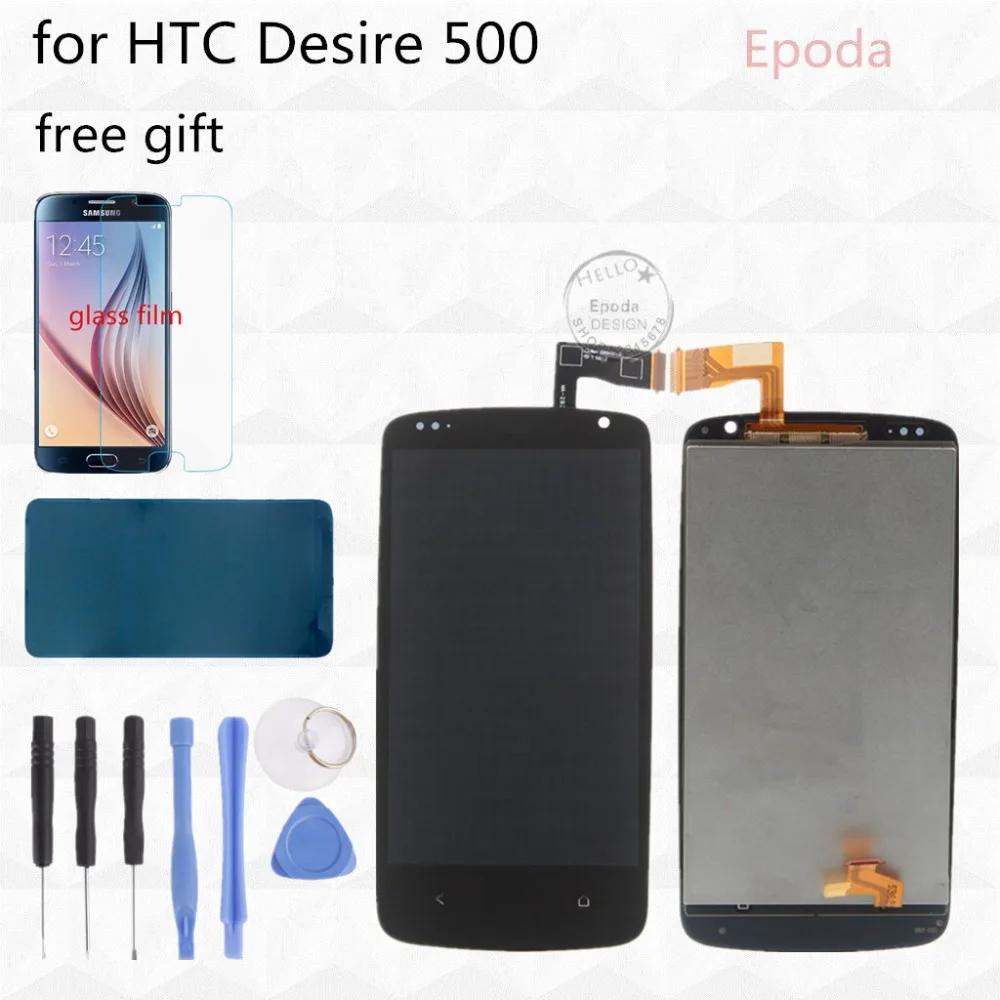 100 Test For HTC Desire 500 LCD Display Screen with Touch Screen Digitizer Assembly Black With
