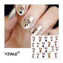 YZWLE водная наклейка для ногтей переводная вода мультфильм дизайн наклейки для ногтей штамповка для дизайна ногтей штамп