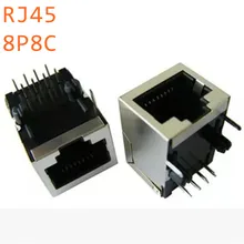 50 шт. RJ45 сети Ethernet 8P8C гнездо 8Pin DIP печатного монтажа разъем