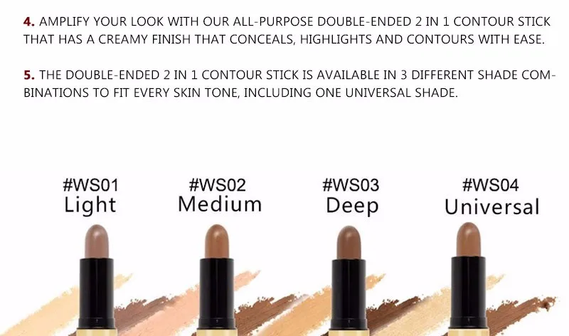 UBUB Concealer Stick Double-ended 2 in1 Create Face Makeup Smooth Concealer Palette Proofreader For Face Konsiller Highlighter (10)