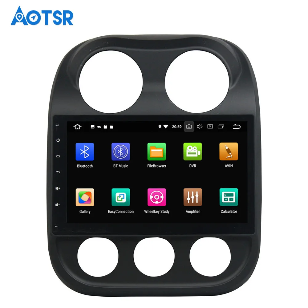 Sale Android 8.0 4+32GB Car DVD Player GPS Navigation Multimedia For JEEP Compass Patriot Radio 2014 2015 car stereo tape recorder 6