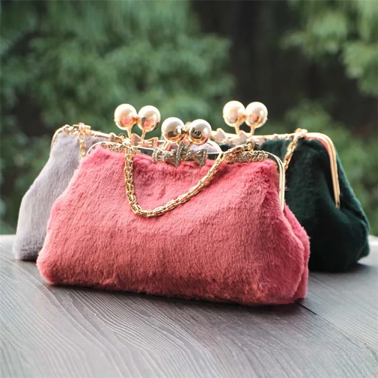 RUBIHOME Handmade DIY Crafts Material for Women Clutch Purse Frame Banquet Wedding Party  Purses Chain Bags(no finished) 25*15*9