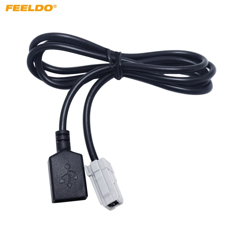 

FEELDO 1Pc New Arrival USB AUX MP3 Audio Input cable For Toyota Camry RAV4 Mazda CX-5/M2 CD Player car-styling jn23 #AM5093