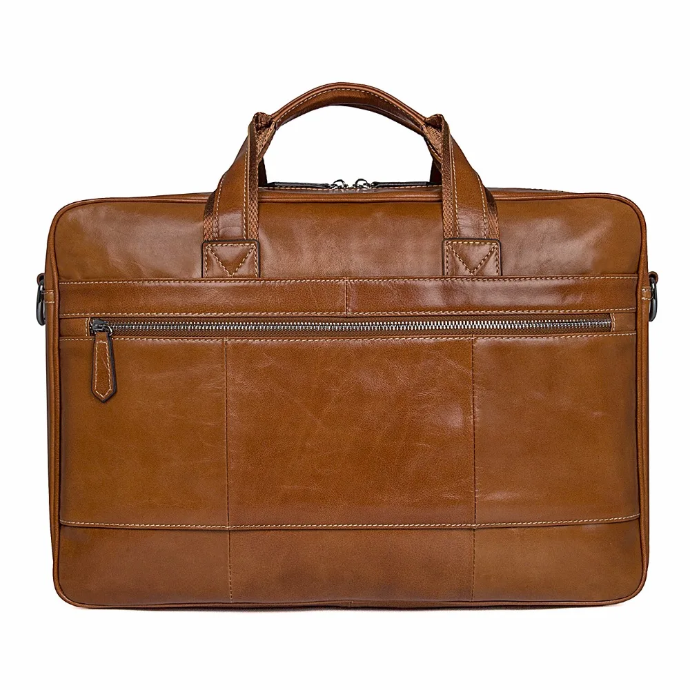 

J.M.D Imported Top Layer Cow Leather Bag Large Capacity Business Briefcase Fashion Messenger Bag Cross Body Bag 7380B
