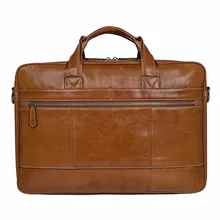 J M D Imported Top Layer Cow Leather Bag Large Capacity Business Briefcase Fashion Messenger Bag