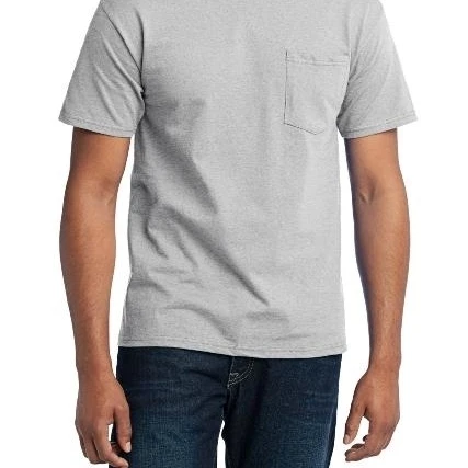Port & Company PC55PT Mens Core Blend Pocket Tees Ash - 3XL Tall (1)