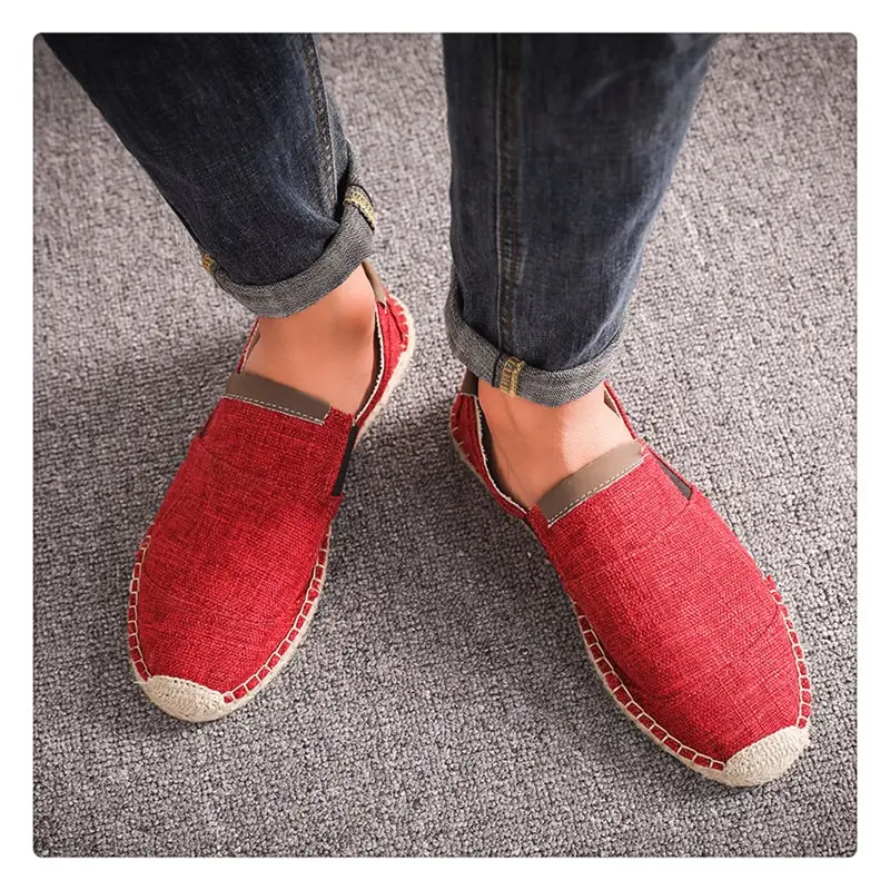 Mens Shoes Casual Male Breathable Canvas Shoes Men Chinese Fashion Soft Slip On Espadrilles For Men Loafers