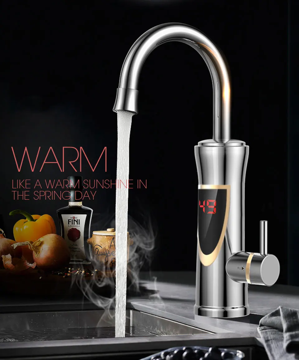 Ecofresh Electric Faucet Instant Water Heater Tap Faucet Heater Cold Heating Faucet Tankless Instantaneous Water Heater