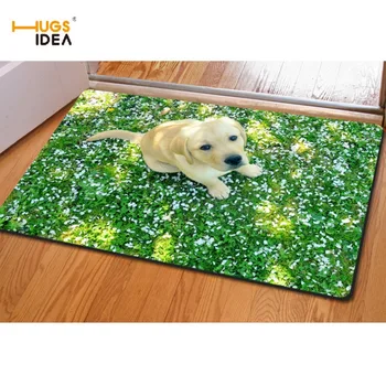 

HUGSIDEA 3D Cute Animal Pug Dog Printed Home Carpet Non-slip Floor Carpets for Living Room Bedroom Kitchen Doormat Alfombras